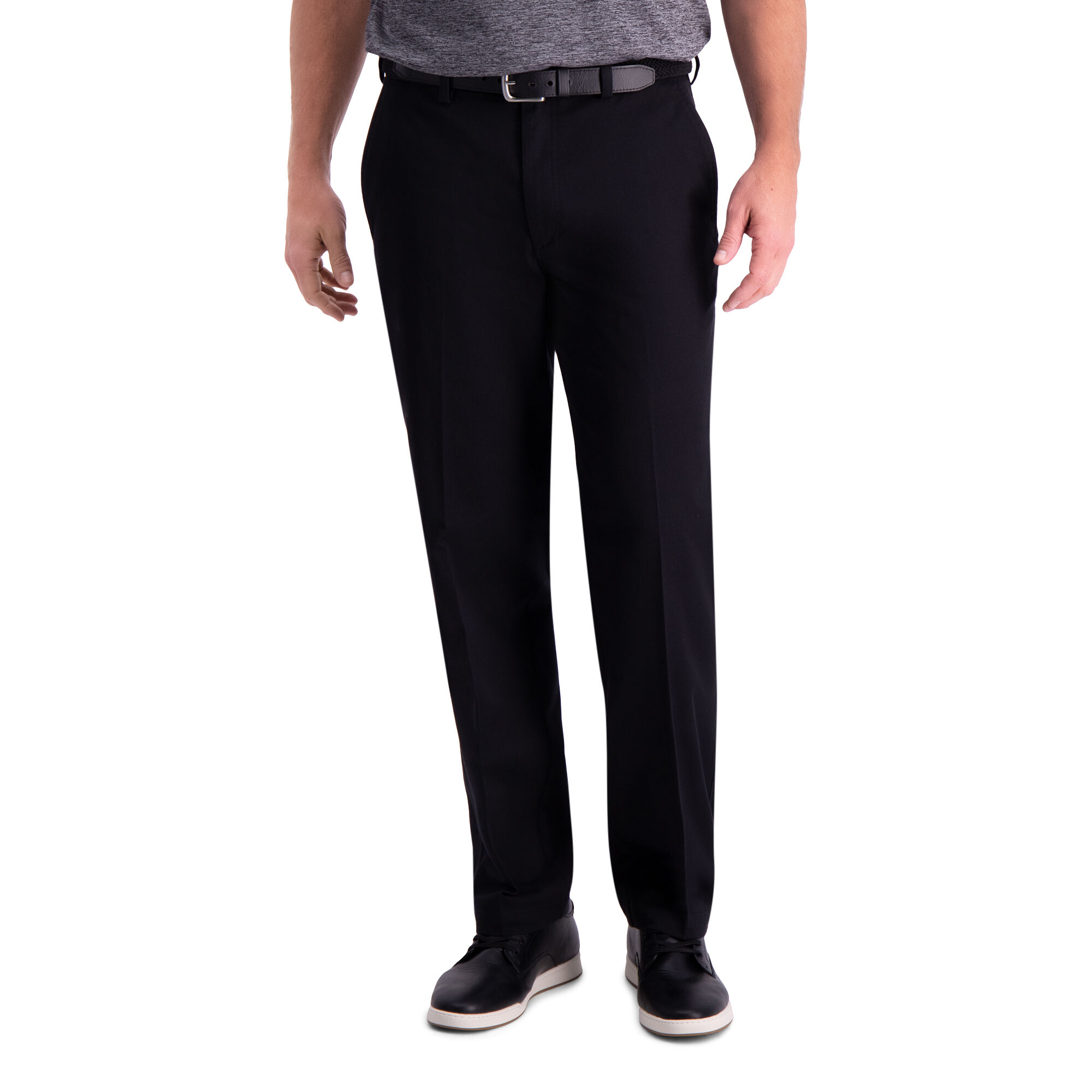 MUST WAY Mens Cotton Easy Classic Fit Flat Front Wrinkle Resistant Dress Pants 